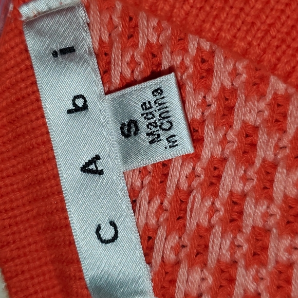 NWOT CABI #195 Orange Cotton Zip Front Sweater Small - Picture 3 of 8